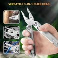 thumbnail image 4 of GEREMF-32-in-1 Heavy-Duty Multitool for Men - Stainless Steel Pliers with Wire Cutter, Knife, Saw & 12 Magnetic Bits - Compact EDC Multi Tool with Safety Lock & Nylon Sheath for Camping, Hiking & Rep, 4 of 4