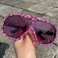 thumbnail image 2 of Fashion Oversized Square Women Sunglasses Vintage Punk Men Outdoor Eyewear Shades UV400 Orange Purple Sun Glasses, 2 of 8