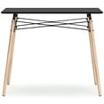 thumbnail image 2 of Signature Design by Ashley Contemporary Jaspeni Home Office Desk, Black/Natural, 2 of 8
