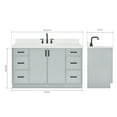 thumbnail image 3 of Ariel Kelly 60 Inch Single Oval Sink Bathroom Vanity With Carrara White Quartz Countertop 1.5 Inch Edge In Grey, 3 of 12