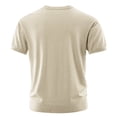 thumbnail image 2 of Mens Summer Knitted Shirt Fashion Front Placket Short Sleeve Button Down Tee Top, 2 of 4