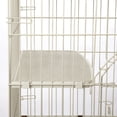 thumbnail image 2 of ProSelect 48 Inch Foldable 2 Door Cat Cage with Adjustable Perches, White, 2 of 9