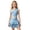 Blue, variant on Gyujnb Girls 2 Piece Summer Outfit Off Shoulder Ribbed Knit Top and Layered Ruffle Skirt Casual Cute Set,12-13 Years