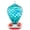Blue Mermaid, variant on Gifts for Mom 34OZ Hand Blown Glass Hummingbird Feeders for Outdoors Hanging, with Ant Moat Humming Bird Feeders, Porch Backyard Decor Gifts for Women (Floral Balloon)
