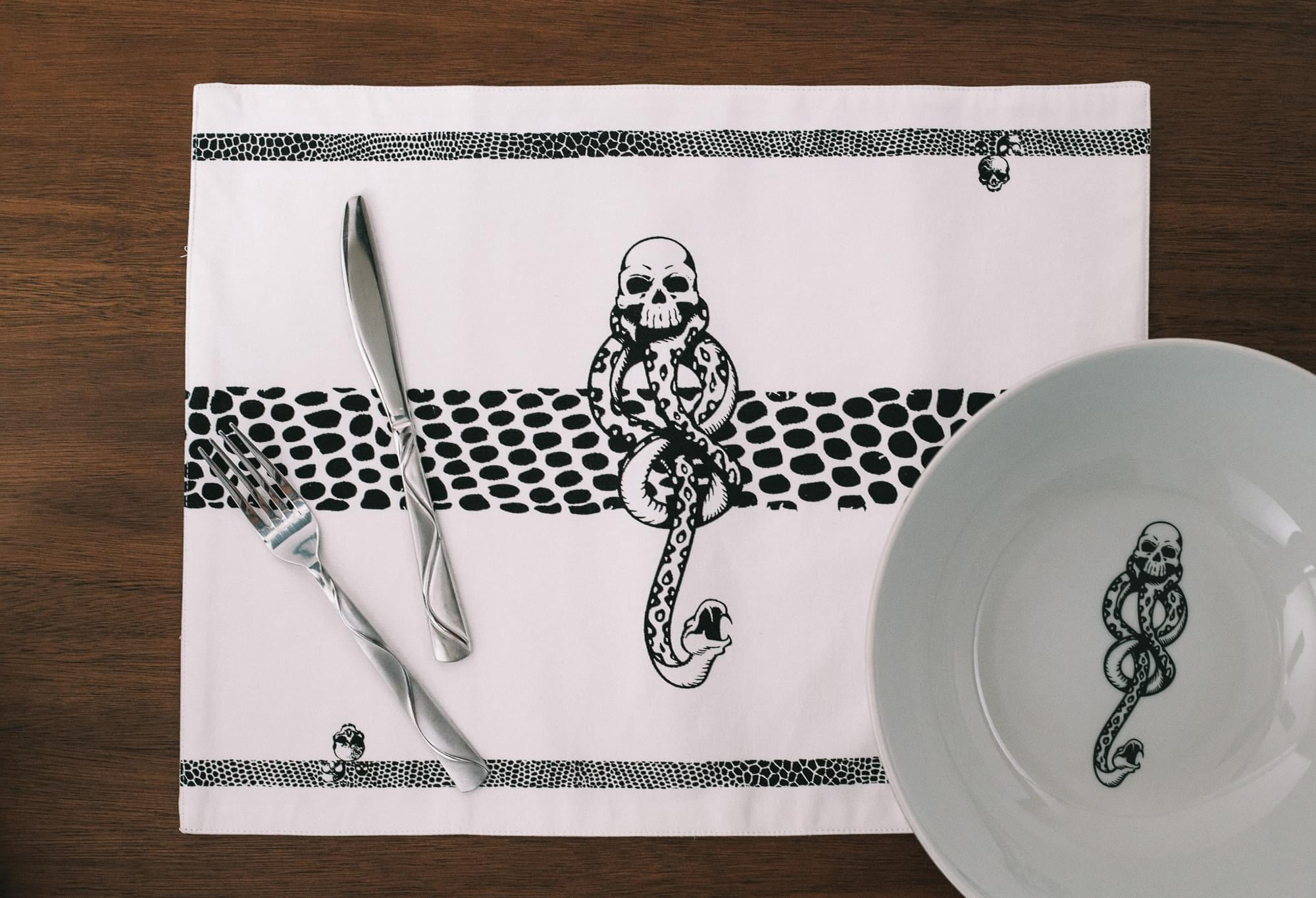 Harry Potter Death Eater 4 Piece Dinner Placemat Set 18" X 14"