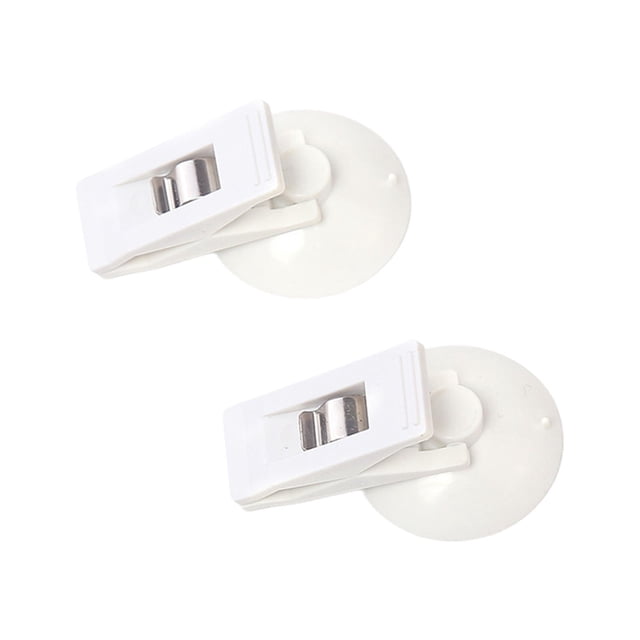 2 clips de ventosa para ventana, abrazaderas de ventosa redondas, accesorios para interiores de automóviles Blanco