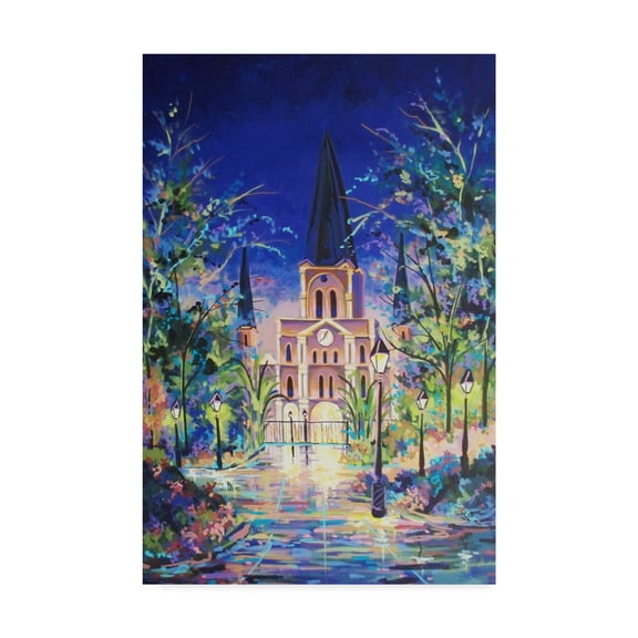 Trademark Fine Art 'Fantasy St Louis Cathedral' Canvas Art by ADEL