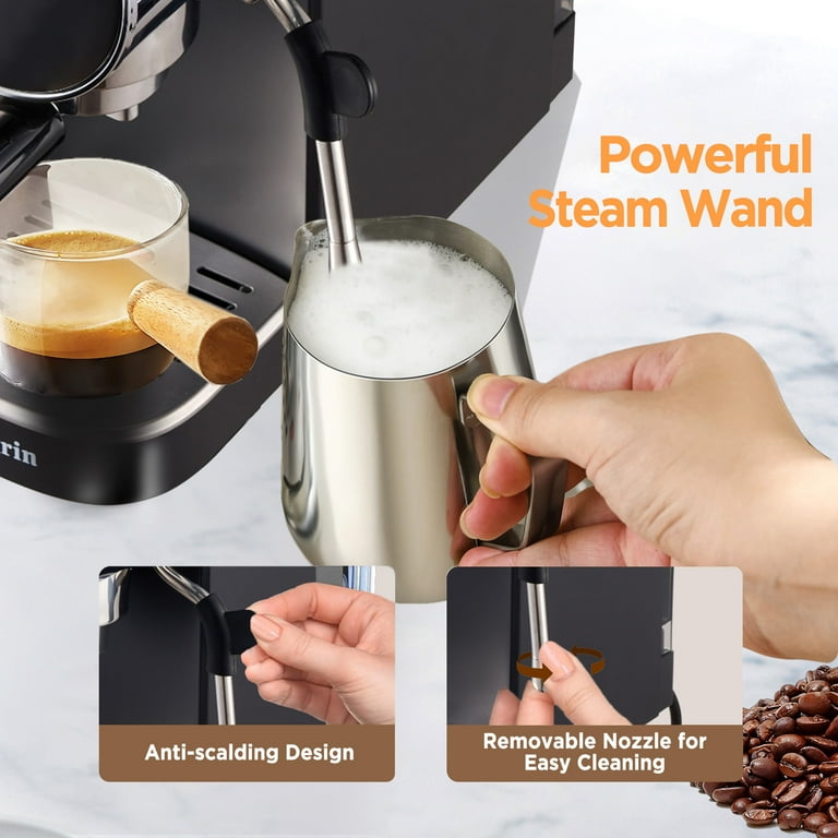 Ollygrin Espresso Machine 15 Bar, Touch Screen Espresso Maker with
