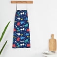thumbnail image 6 of Naloa 1Pack Adjustable Bib Apron Waterdrop Resistant Cooking Kitchen Aprons for Women Men Chef, Colorful Excavator Print, 6 of 8