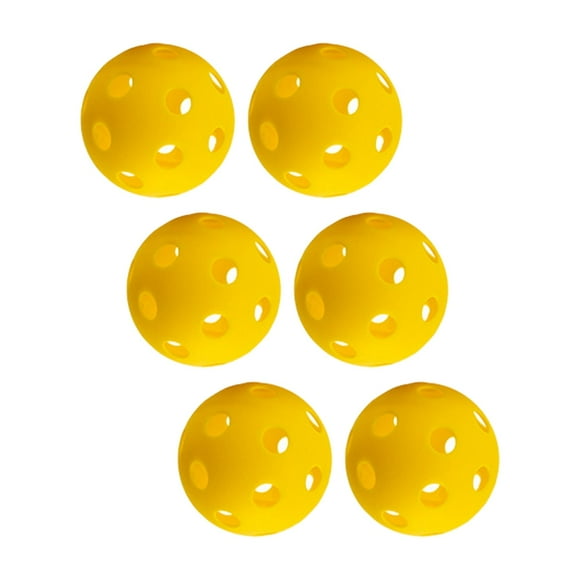 Shengyu Indoor Pickleball Balls 26 Holes Hard Hollow Ball for Pickleball Accessories Orange 4pcs Yellow 6 pcs