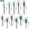 thumbnail image 2 of 11 Pieces 6mm Shank Router Bit, Woodworking Cutter Extra Long Cutter, Carbide Router Bits Woodworking Cutter, for, 2 of 4