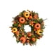 thumbnail image 2 of Corona de piñas de pino con flores anaranjadas para la cosecha otoñal, corona de otoño de 18 pulgadas con hojas de arce artificiales, piñas de calabaza, 2 of 5
