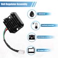 thumbnail image 4 of Voltage Regulator Rectifier for ATV for CG 125cc 200cc 250cc GY6 125cc Metal Plastic Rubber Black 1 Pcs, 4 of 6