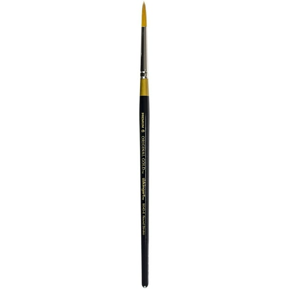 KINGART™ Original Gold 9040 Series, Golden Taklon Round Stroke, Size 12