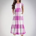 thumbnail image 2 of Tranfacy Robes d'Été pour Ados, Robes d'Été pour Filles, Robe d'Été pour Filles de 6 à 12 Ans à Manches Courtes, Col Rond, Décontractée, à Pois, Robe Longue Ample et Confortable, 2 of 7