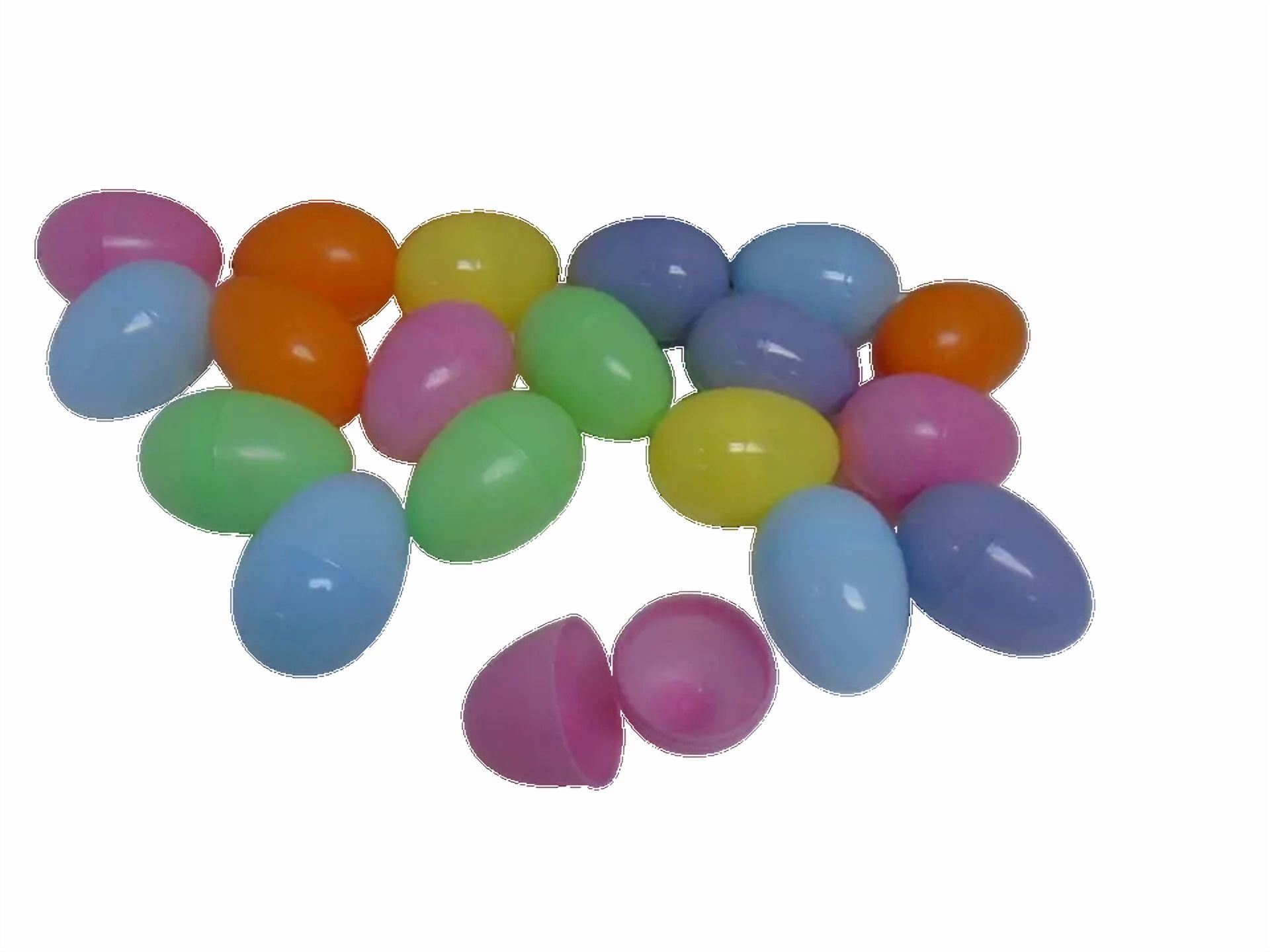 48 Pastel Plastic Easter Eggs - 2 1/4" Medium Fillable Eggs - 48 Pastel Eggs