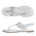 thumbnail image 2 of Sandalia DREAM PAIRS SPPARKLY Plateada con Tiras Elásticas 5.5, 2 of 7