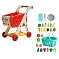 thumbnail image 2 of Tachiuwa Kids Shopping Cart Trolley Set Interactive Realistic Mini Shopping Cart Toy red, 2 of 9