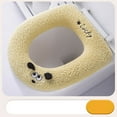 thumbnail image 2 of HHGBAD Soft Toilet Cartoon Seat Cover - Plush & Thick Fabric Toilet Seat Warmer for Round & Elongated, 16.5x14.6in Toilet Seats - Machine-Washable, Easy-Install, Yellow, 2 of 6