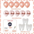 thumbnail image 5 of Rose Gold Tooth Theme Balloons Set, Dental Graduation Party Balloons Decoration, Ivory Tooth Foil Balloons, 12 inch Confetti Balloons for Dental Graduation Decor Birthday Party Supplies, 5 of 6