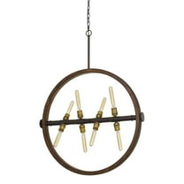 Cal Lighting 60W X 8 Teramo Wood/Metal Chandelier