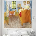 thumbnail image 1 of Art Tapestry, Painting Style Room Interior Bed Hanged Pictures Table and Chairs near the Window, Fabric Wall Hanging Decor for Bedroom Living Room Dorm, 5 Sizes, Multicolor, by Ambesonne, 1 of 1