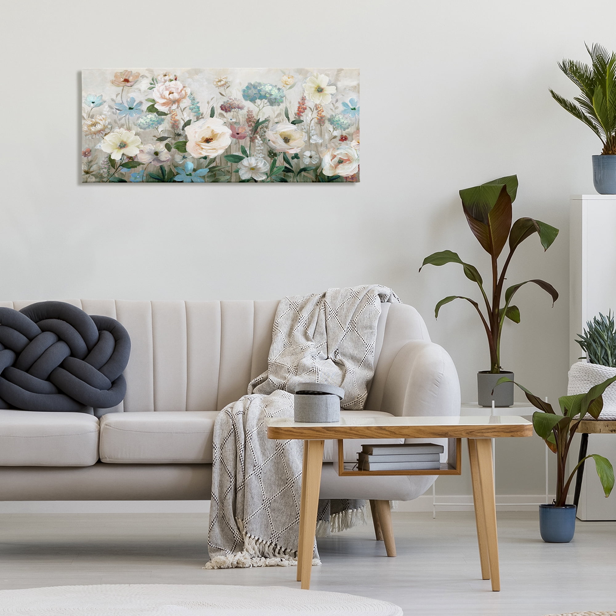 Stupell Industries Pastel Garden of Peonies Canvas Wall Art, design by Nan