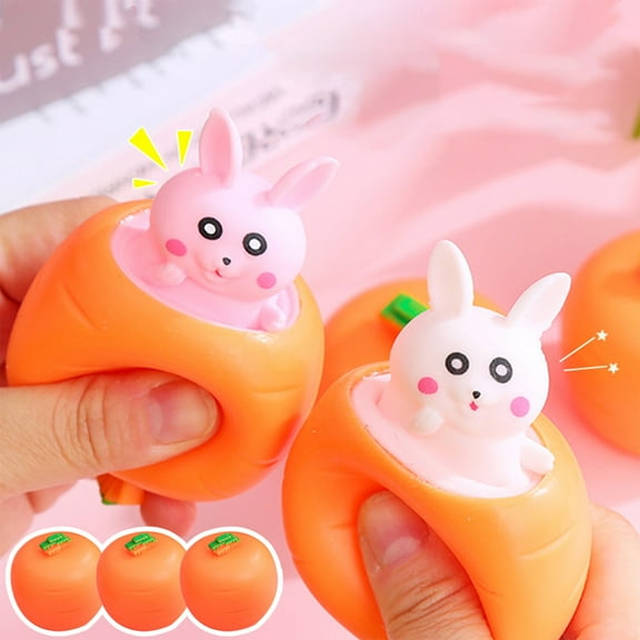 Bizarre Carrot Stress Relief Toy Squeeze Sensory Fidget Toys for Adults Kids Anxiety ADHD Focus Office Desk Decor Unique Shaped Stress Ball Squeeze Sensory Relief Toys