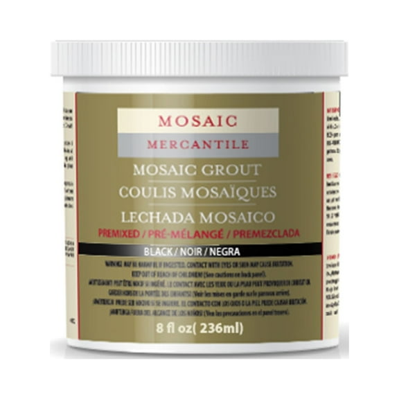Mosaic Mercantile Mosaic Tile Grout, 1 lb., 8 oz., Black