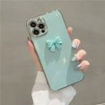 thumbnail image 2 of Luxury Diamond Bow Plating Phone Case on For apple iphone 14 13 pro max 12pro 11 6 7 8plus X XS Max XR Soft Silicone back Cover ZR, 2 of 7