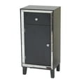thumbnail image 2 of Black Wooden Mottled Mirror Accent Cabinet, 2 of 2