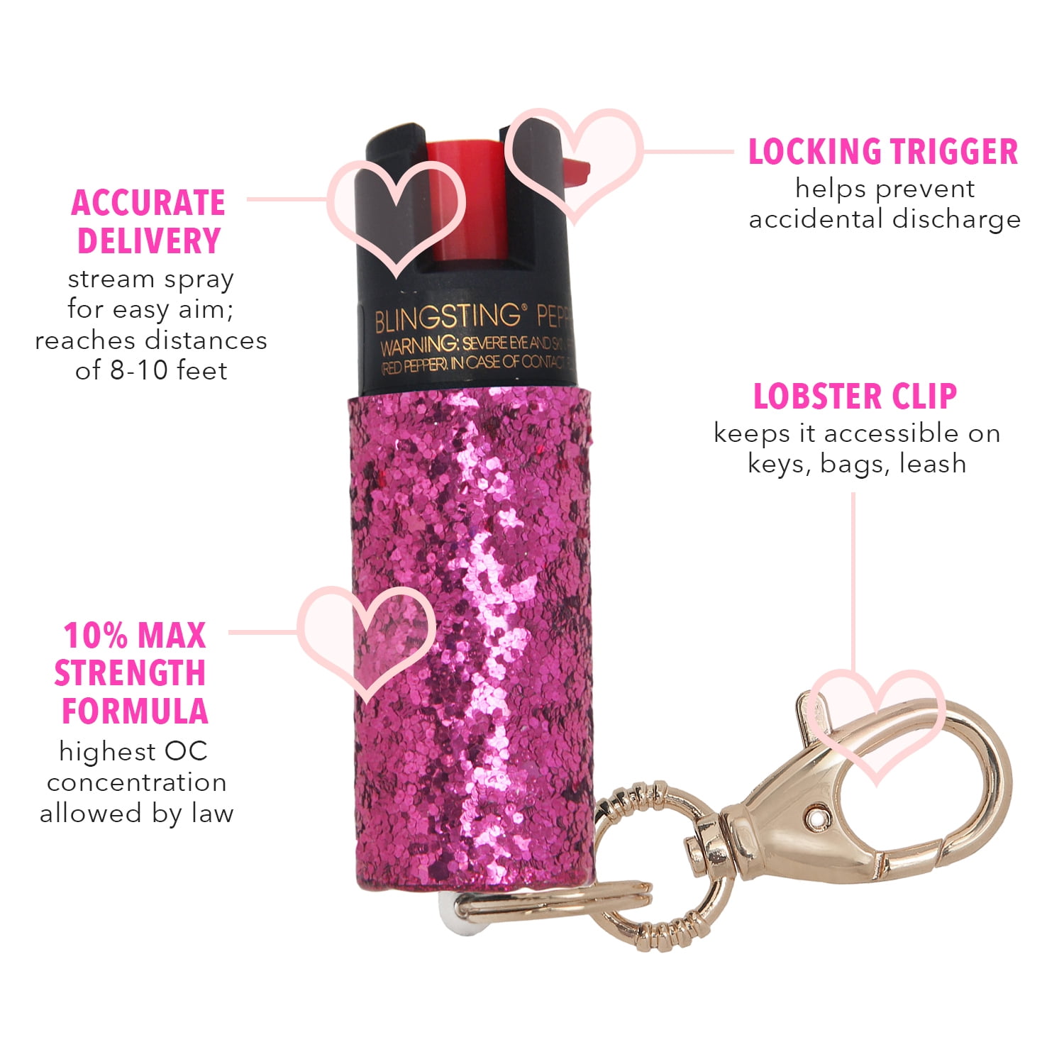 Super Cute Pepper Spray Keychain For Self Defense Pink Walmart Com Super Cute Pepper Spray Keychain For Self Defense Pink Walmart Com