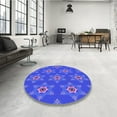 thumbnail image 4 of Ahgly Company Machine Washable Indoor Rectangle Transitional Light Slate Blue Area Rugs, 4' x 6', 4 of 7