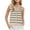 Beige, variant on Fancy Sweaters for Women Women's Sweater Cardigan Vests Casual Loose Button Striped V-Neck Sweater Vests Tops S-55 White L