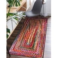 thumbnail image 3 of Handwoven Chindi Cotton Rug – Colorful, Reversible, Eco-Friendly, Durable Accent for Any Room Décor Size - 2.6 x 12 Feet (78 cm x 360 cm), 3 of 5