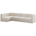 thumbnail image 1 of Meridian Furniture Quincy Sectionnel Modulaire en Velours Crème, 1 of 13