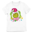 thumbnail image 5 of The Grinch Festive Character Art Girl's White Crew Neck Short Sleeve T-shirt-Large, 5 of 7