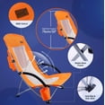 thumbnail image 2 of Nice C Beach Camping Folding Chair w/Cooler High Back, Chair with Cup Holder & Carry Bag Compact & Heavy Duty Outdoor, Camping, BBQ, Beach, Travel, Picnic, Festival(One Orange), 2 of 9