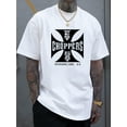thumbnail image 2 of Men'S California Graphic T-Shirt - "What'S Chopper?" Print, Casual Summer Short Sleeve, Cool & Comfortable, Crew Neck, Regular Fit, Black with White Lettering, Casual Attire | Trendy Casualwear, 2 of 12