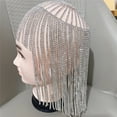 thumbnail image 2 of 1 pieza de tocado de diamantes de imitación de la década de 1920, gorro de aleta de cristal, tocado con cuentas, gorro de danza del vientre, gorro de borla nupcial, cadena para la cabeza, jo, 2 of 5