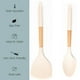 thumbnail image 3 of Juego de Herramientas de Cocina Ergonómicas Antiarañazos con Mango de Madera Natural de 2 Piezas para Utensilios de Cocina Antiadherentes Crema, 3 of 5