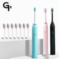 thumbnail image 2 of Cepillo de dientes sónico GeZhou N105 Cepillo de dientes eléctrico automático para adultos y niños Recargable Con 8 cabezales de repuesto Cepillo de dientes IPX7, 2 of 5