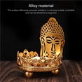 thumbnail image 4 of Bewildely Aleación Hueco Tallado Luz y sombra Mantequilla Portalámparas Candelabro dorado Candelabro budista decorativo Altar budista Accesorio para Decoración del hogar No.02 Bewildely HA026750-02, 4 of 5