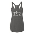 thumbnail image 2 of Wild Bobby, Faith.Hope.Love Heart Beat, Inspirational/Christian, Women Tri-Blend Racerback Tank Top, Premium Heather, Medium, 2 of 4