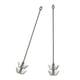 thumbnail image 3 of 2 anzuelos de calamar de acero inoxidable para pesca con jigs, herramientas de pesca portátiles, paraguas 15 centímetros, 3 of 9