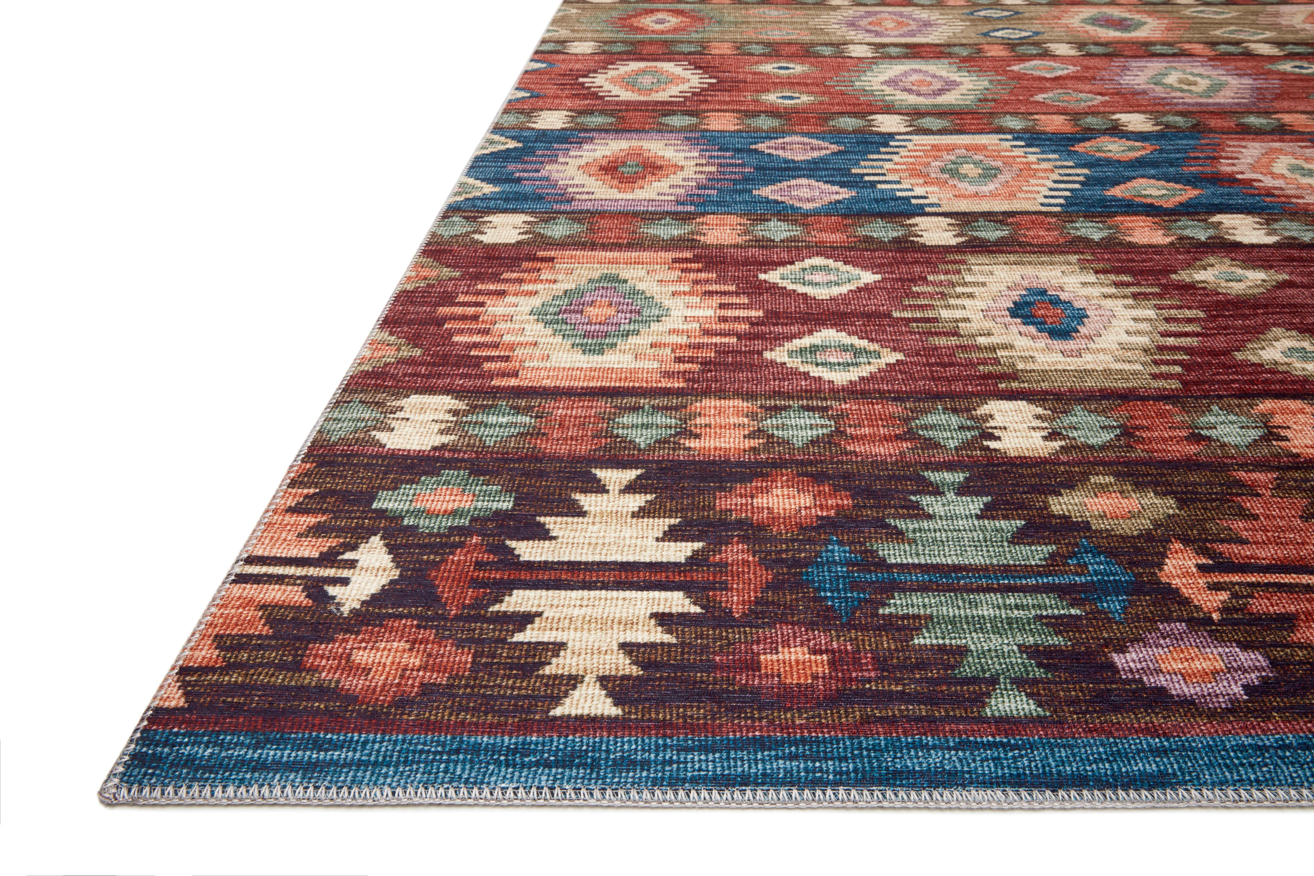 Turkish & Persian Kilim-Style Zion Fiesta, Multi 7-6" x 9-6" Area Rug