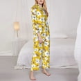 thumbnail image 3 of Hirioo Lilies Flowers for Women's Pajama Sets 2 Piece Pjs Women's Long-Sleeved Pajama Set Button Down Sleepwear,S-XXL-XX-Large, 3 of 7
