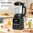 thumbnail image 6 of Blender for Kitchen, 55oz Countertop Blender 1200W Peak Power with Ice Crush & Smoothie Functions, Self-Cleaning Food Processor, Stainless Steel Blades, Black, 6 of 9