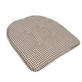 thumbnail image 2 of Houndstooth U-Shaped 16 x 17 Memory Foam Chair Pad Brown 4 Pack, 2 of 3