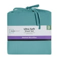 thumbnail image 4 of Mainstays Washed Ultra Soft Microfiber Bed Sheet Set, Twin-XL, Cool Water, 3 Piece, 4 of 14